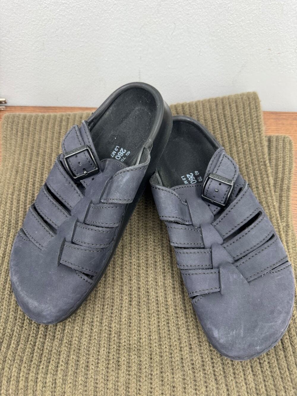 Birkenstock Tatami Blue Suede Clogs Slides Women’s Size EU 40 L9 (sh100thrifty